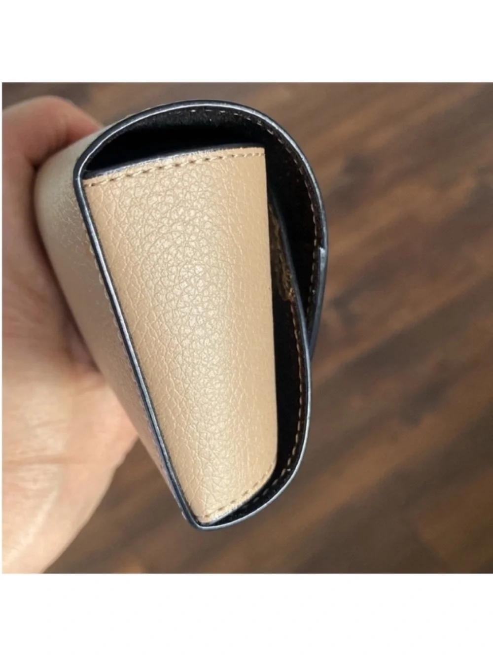 Tod's Leather Eyeglasses Sunglasses Glasses Case Beige Tan Color Leather